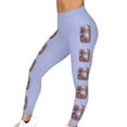 thumbnail image 3 of BiZtdJrK Women Yoga Leggings Lightweight Stretch High Waist Gym Workout Pants Ugly Santa Graphic Christmas Legging Xmas Gifts Light Blue L, 3 of 10