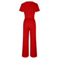 thumbnail image 4 of EINCcm Women's 2 Piece Outfits Short Sleeve Crop Top and Wide Leg Work Pants with Pockets Business Matching Set Trendy Clothes, 4 of 8