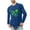 Dark Blue, variant on St Patricks Day Shirts Men Long Sleeve Funny Green Heart Shamrock St. Patricks Printed Tee Causal Round Neck Tops
