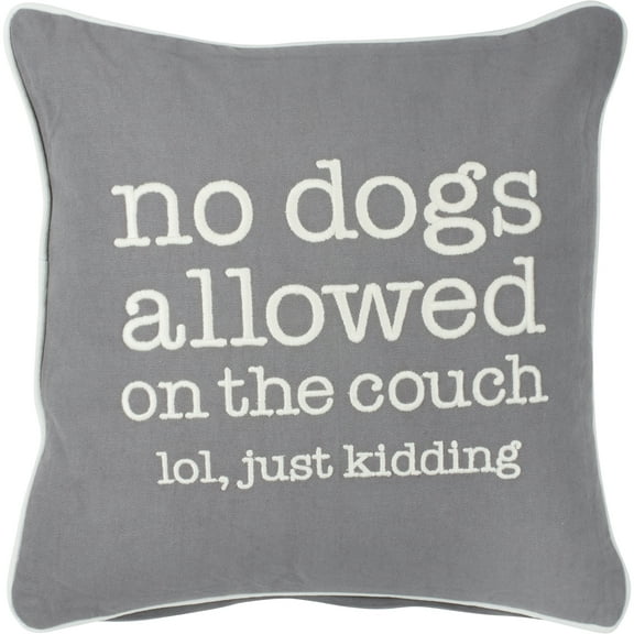 Throw Pillow - No Dogs Allowed On The Couch 12x12" Primitives By Kathy - Funny Pillow