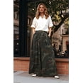 thumbnail image 3 of Women's Plus Size Wide Leg Jeans – Light Blue Elastic Waist Denim Pants with Deep Pockets, 3 of 5