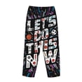 thumbnail image 3 of Lsque Geometric Sports Energetic Burst Print Women's Pajama Pants, Lounge Pant - Comfortable Home Wear,Elastic Waistband, Stylish Design-Small, 3 of 9