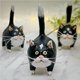 thumbnail image 2 of Bewildely Figuras en miniatura de gato talladas a mano Esculturas de resina Colgante Estatua de jardín Adorno para interiores Decoraciones de oficina en Kits de decoración para fiestas No. 4 Bewildely HA043419-04, 2 of 6