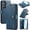 Blue, variant on For Samsung Galaxy S26 Ultra 5G, 2-in-1 Crazy Horse Texture Phone Case with Removable Inner Back Cover, Strong Magnetic Attachment/Closure, Card Slots/Pocket, PU Leather Protective Flip Wallet Case