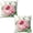 Pink Floral White Peony, variant on Nautical Coastal Beach Pillow Covers 16x16 Set of 2, Ocean Themed Seashell Coral Starfish Throw Pillow Covers Outdoor Decorative Pillow Case for Couch Bed Sofa Cushion Home Decor