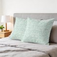 thumbnail image 6 of Pillow Covers 18x18 Set of 2, Botanical Rose Bud Square Throw Pillow Covers for Couch/Sofa/Living Room, Vintage Pale Green Floral Leaves Farmhouse Decorative Soft Pillowcases for Couch Throw Pillows, 6 of 9