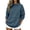 03# Blue, variant on Ihhxva Zip up Hoodie for Women, Oversized Funnel Neck Sweatshirt with Zippered Kangaroo Pocket, Long Sleeve Color Block Ribbed Sweater, Casual Outing Top S-2XL