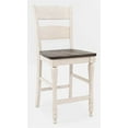 thumbnail image 3 of Jofran Madison County Rustic Reclaimed Pine Farmhouse Ladderback Counter Stool (Set of 2), 3 of 6