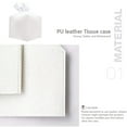 thumbnail image 3 of Caja de pañuelos, soporte cuadrado de cuero PU para caja de pañuelos, soporte decorativo para encimera de tocador de baño, mesitas de noche, escritorio de oficina y coche, 3 of 8