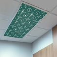thumbnail image 2 of 1 Pack Bohemia Fluorescent Light Covers for Ceiling Lights Abstract Gingham White Circle Traditional Ethnic Texture Magnetic Ceiling Light Covers Overhead Light Filters for Office Classroom Home, 2 of 9