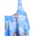 thumbnail image 4 of Más el tamaño de la querube del ángel Imprimir superposición de Tankini del traje de baño Rosegal Mangas largas de talla grande, 4 of 5