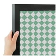 thumbnail image 4 of PinPix ArtToFrames 10x22 Custom Cork Bulletin Board Green - White Diamond   Poster Board Has a Fabric Style Canvas Finish, Framed in Satin Black (PinPix-330), 4 of 6