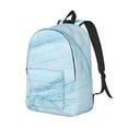 thumbnail image 2 of Balery Light Blue Marble Vintage Canvas Backpack for Men and Women - Large Capacity, Durable Travel Laptop Bag for School, Work, Hiking, and Outdoor Activities, 2 of 7