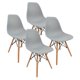 thumbnail image 1 of Silla Eames Midtown Concept 4 Sillas Modernas De Comedor Minimalista gris, 1 of 6