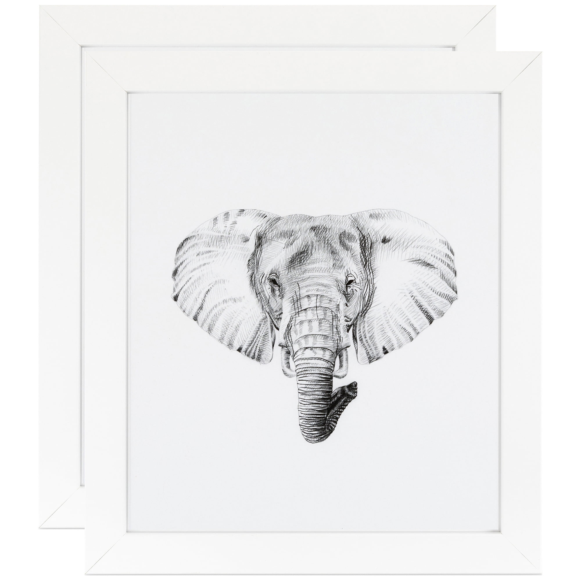 ArtToFrames 22" x 28" Soft White Picture Frame, 22x28 inch White MDF Poster Frame (WOM-5179), 2 Pack