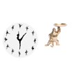 thumbnail image 1 of Reloj de pared,Reloj de pared con bailarina,reloj decorativo colgante.,Relojes de pared silenciosos Reloj decorativo de tiempo silencioso,Estatua,Bandeja para servir estatuas,decoración del, 1 of 8