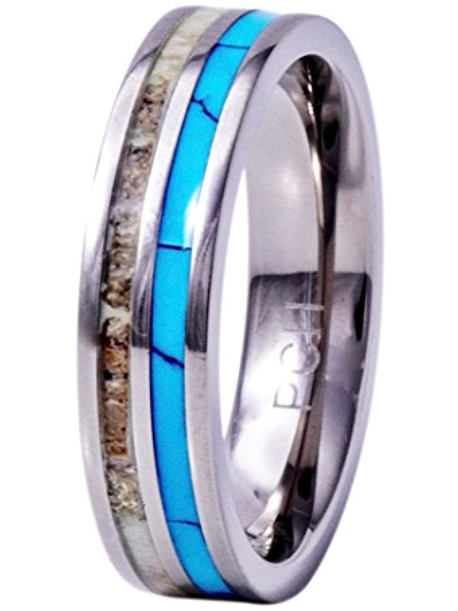 PCH Rings - Deer Antler Ring Titanium for Women and Men ...