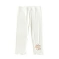 thumbnail image 2 of CYRBOKO Girls Leggings, Cotton Stretch Lightweight Elastic Waist Skinny Bottoms White Size 8-9 T, 2 of 8