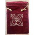 thumbnail image 3 of Indian Consigners Velvet Tarot Pouch – Maroon Red Drawstring Bag for Crystals, Runes, Jewelry, Gifts, Altar Tools, or Sacred Spiritual Items | Soft Velvet Wrap Bag, 3 of 6