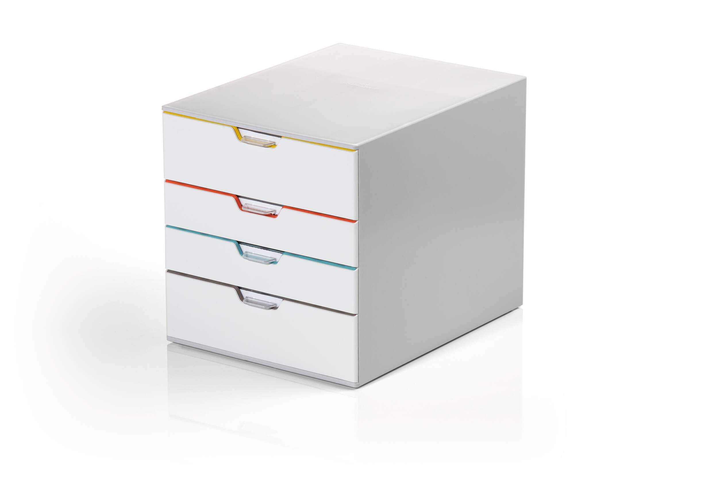 Durable VARICOLOR MIX Desktop Organizer 4 Drawer Color Coded Storage | Letter Size+