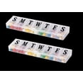 thumbnail image 4 of 2 Pack Weekly Pill Organizer – 7 Day Medicine & Vitamin Box, Clear BPA-Free, 4 of 7