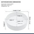 thumbnail image 2 of Logmey 16 Inch Small Round Vessel Sink White Ceramic Bathroom Vessel Sink Bowl Above Counter,Bathroom Vanity Sink Art Basin Countertop, Modern Minimalist Design, 2 of 9