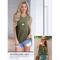 thumbnail image 2 of ZXSXSY Womens Graphic Tank Tops Summer Casual Crew Neck Sleeveless Tops Floral Print Vests, 2 of 6
