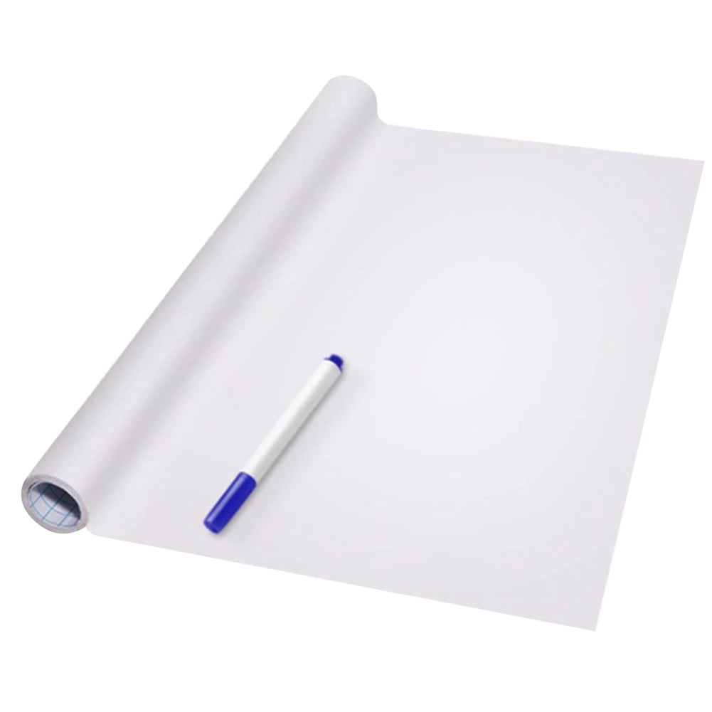 Syfinee Pad Dry Erase Whiteboard PVC Back Sticky White Board Roll Up Reusable Message Board Remind Memo Sticker Wall Decal Self-Adhesive White Board Peel Stick Paper for School Office Home Kids 
