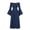 Navy, variant on Off Shoulder Bell Sleeve Renaissance Dress Women Cottage Peasant Pirate Dress