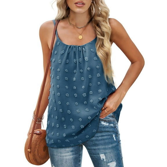 Juniors T-Shirts Tank Tops Sleeveless Summer Top Spaghetti Strap Spring Shirt Loose Fit Beach Vacation 2025 Casual T Shirts for Women