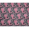 thumbnail image 4 of oneOone Polyester Lycra Fabric Spiral & Floral Block Printed Craft Fabric BTY 56 Inch Wide, 4 of 4