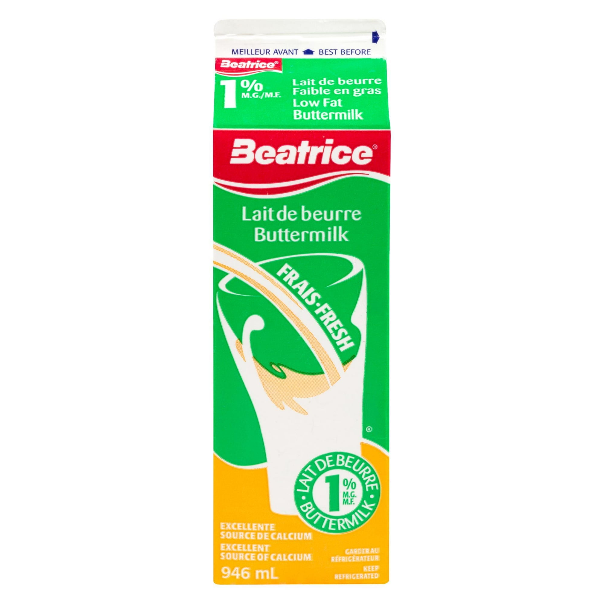 lait de beurre beatrice 1%