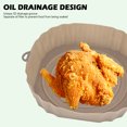 thumbnail image 3 of Qenwkxz Air Fryer Silicone Pot with Handle Reusable Air Fryer Liner Heat Resistant with 2 Brushes Vegetables Chicken Beef Baskets for Air Fryer Oven Microwave, 3 of 10