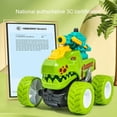 thumbnail image 2 of Esaierr Toddler Tyrannosaurus Car Toy,Inertia Truck Toy, Can Rotate Upright Missile Firing, Toys for 3-6Y Boys Girls 1Pcs(Green), 2 of 5