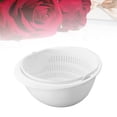 thumbnail image 4 of Cesta de drenaje de doble capa Cesta de lavado giratoria Cesta de desagüe de cocina multifunción Cesta de almacenamiento multiusos Blanco, 4 of 5