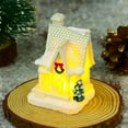 thumbnail image 1 of Lydiaunistar Christmas Village House Set - 10 LED Lighted Resin Miniature Winter Cabin Decorations, DIY Holiday Ornament Kits with Cedar Tree Lamp for Tabletop Xmas Gift, 1 of 2
