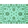 thumbnail image 1 of Ahgly Company Machine Washable Indoor Rectangle Abstract Turquoise Blue Modern Area Rugs, 2' x 4', 1 of 4