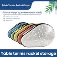 thumbnail image 4 of CSChome Conteneur de Balles Couverture de Raquette de Tennis de Table Sangle Fixe Intérieure Exquise Fermeture Éclair Lisse Tissu EVA Imperméable Support de Rangement, 4 of 7