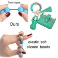 thumbnail image 4 of pu card pack fringe silicone hand string bracelet key ring-style5, 4 of 5