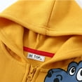 thumbnail image 5 of Cethrio Kids Boys Jackets, Zip up Hooded Long Sleeve Spring and Autumn Coats Yellow Size 8-9 T, 5 of 7