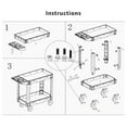 thumbnail image 7 of Utility Cart with Wheels - Heavy Duty 2 Shelf Rolling Cart, Large Service Tool Trolley for Warehouse, Garage, Office, Restaurant, Ecommerce, 7 of 7