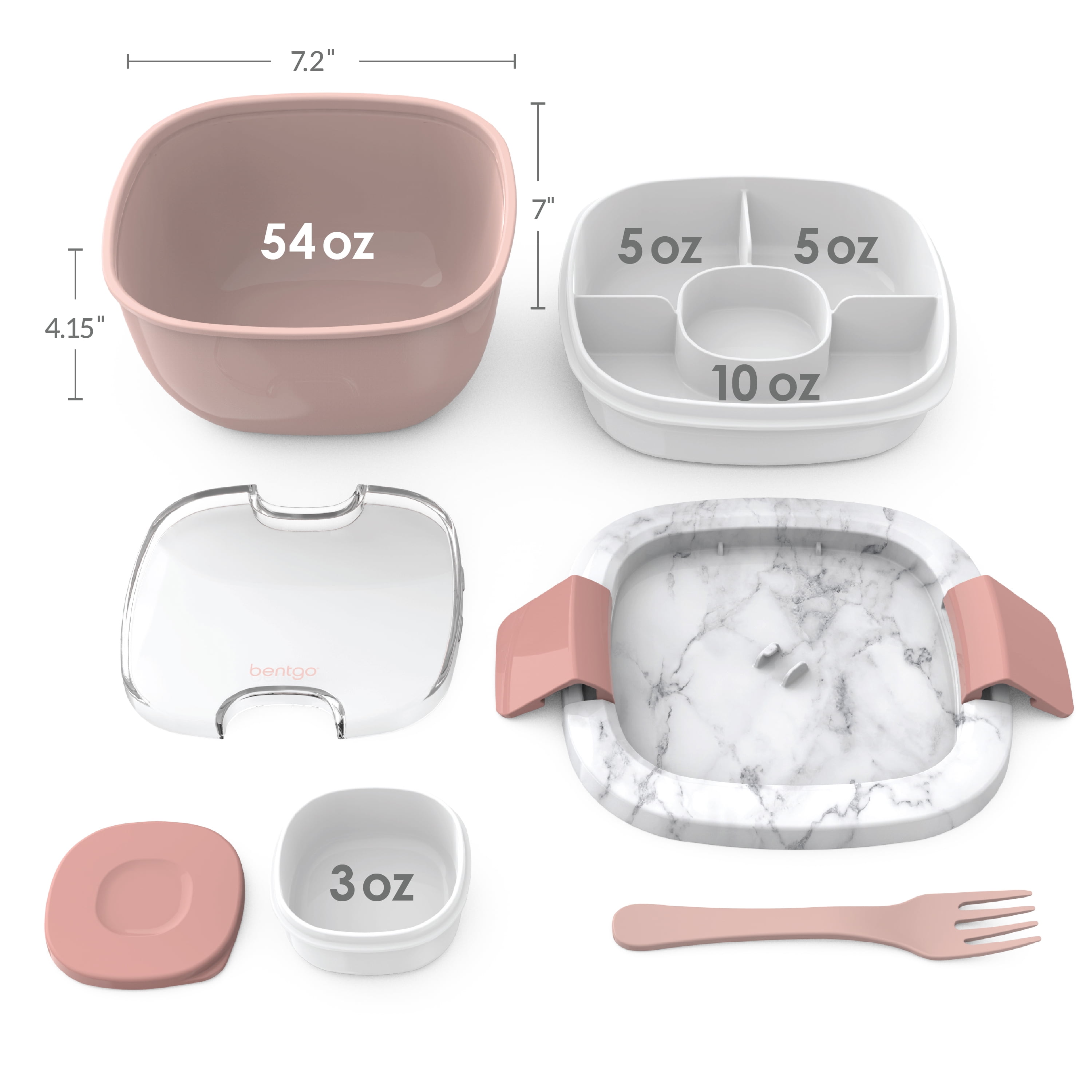 Bentgo Salad On-The-Go Container - Blush Marble, 1 ct - City Market