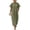 Army Green, variant on Woman Cotton Maxi Dresses Maxi Crew Neck Plus Size Womens Dress Short Sleeve with Pockets Long Casual Summer Blue S