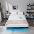 thumbnail image 3 of Ktaxon Floating Bed Frame Full with USB Charging Station/LED Lights, 14'' Platform Bed Frame Heavy Duty Metal Bed Full Size for Kids Teens & Adults, No Box Spring Needed,Black, 3 of 11