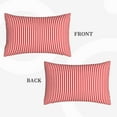 thumbnail image 2 of Balery Red And White Stripes Bedding Queen Pillow Cases - Envelope Closure - Soft Brushed Microfiber Fabric - Shrinkage and Fade Resistant Pillow Cases-16"x24", 2 of 6