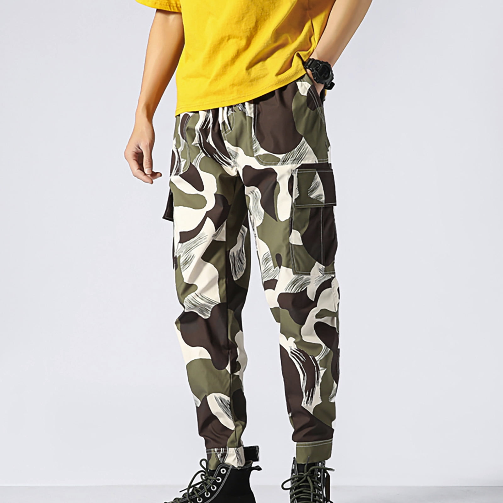 Men's Fashion Printed Drawstring Pocket 