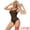 Brown, variant on DARING DIVA Women's Ribbed Square Neck Thong Sleeveless Bodyshaper S Black