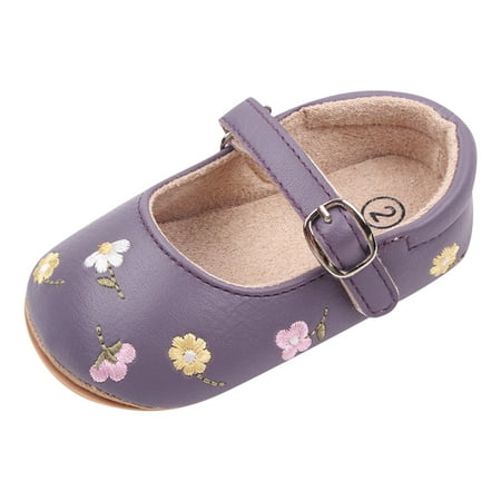 

Youmylove Summer Children Toddler Shoes Girls Sports Shoes Flat Bottom Lightweight Round Toe Hook Loop Flower Pattern Leisure Footwear