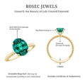 thumbnail image 5 of Lab Grown Emerald Solitaire Ring with Diamond for Women - 3 Carat - AAAA Grade, 14K Yellow Gold, US 7.00, 5 of 8