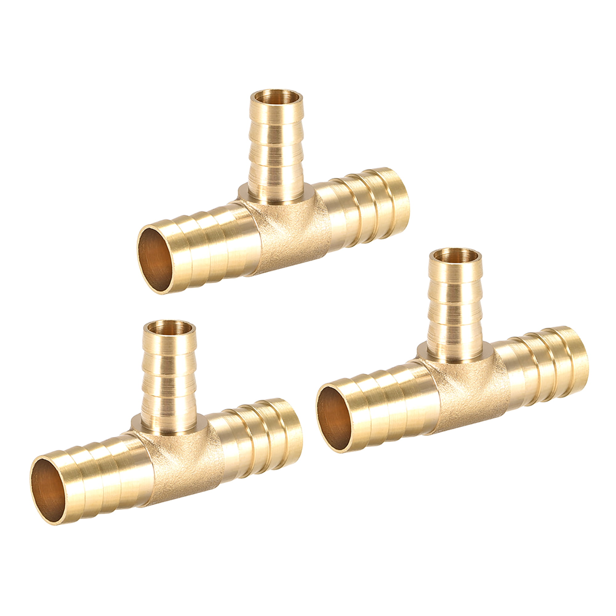 12mm Brass 4 Way X Piece Barbed Joiner Fuel Hose Connector Water Air Fuel Gas 